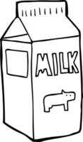 cartón de leche de dibujos animados vector