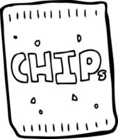 cartoon packet of chips vector