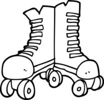 cartoon roller boots vector