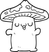 cartoon mushroom creature vector