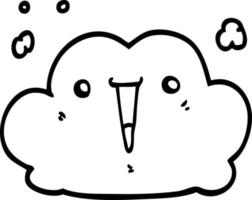 cute cartoon cloud vector