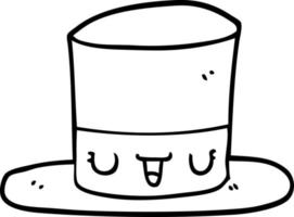 cartoon top hat vector