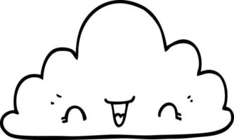 cute cartoon cloud vector