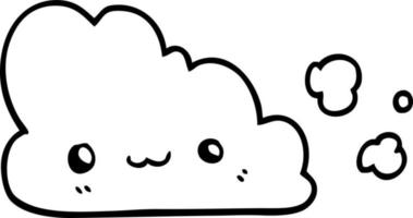 cute cartoon cloud vector