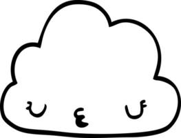 cute cartoon cloud vector