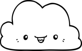 cute cartoon cloud vector