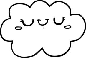 cute cartoon cloud vector