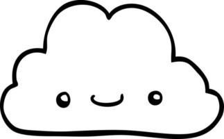 cute cartoon cloud vector