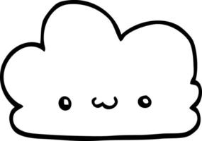 cute cartoon cloud vector