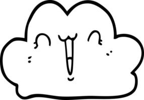 cute cartoon cloud vector