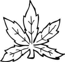 cartoon marijuana leaf vector