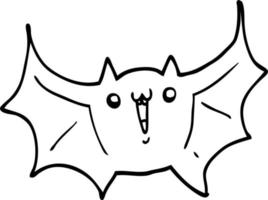 murciélago vampiro feliz de dibujos animados vector