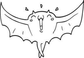 murciélago vampiro feliz de dibujos animados vector