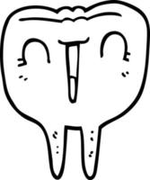 cartoon happy tooth vector