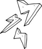 cartoon lightning bolt vector