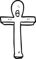 cartoon ankh symbol vector