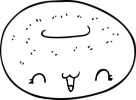 cute cartoon donut vector