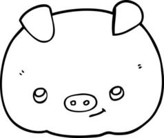 cartoon happy pig vector