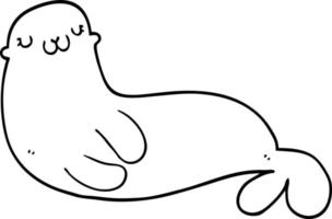 cute cartoon seal vector