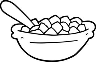 cartoon cereal bowl vector