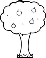 cartoon apple tree vector