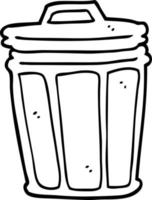 cartoon trash can vector