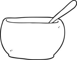 tazón de sopa de dibujos animados vector