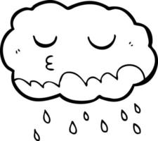 cartoon rain cloud vector