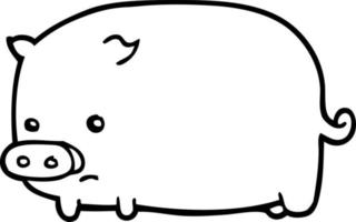 cute cartoon pig vector