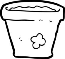 cartoon plant pot vector