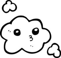 cute cartoon cloud vector