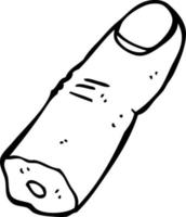 cartoon severed finger vector