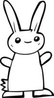 cute cartoon rabbit vector