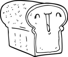 cute cartoon loaf of bread vector