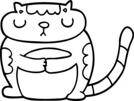 cute cartoon cat vector