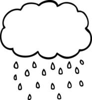 cartoon cloud raining vector