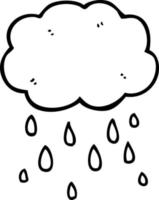 cartoon cloud raining vector
