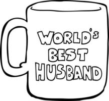 worlds best husband mug vector