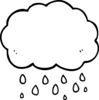 cartoon cloud raining vector