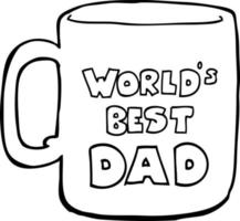 taza del mejor papá del mundo vector