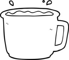 taza de café de dibujos animados vector