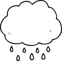 cartoon rain cloud vector