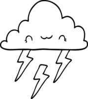 cartoon storm cloud vector