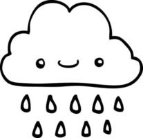 cartoon storm cloud vector