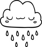 cartoon storm cloud vector