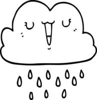 nube de tormenta de dibujos animados vector