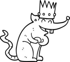 cartoon rat king laughing vector