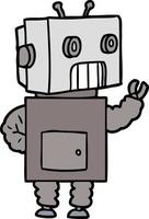 robot de personaje de dibujos animados vector