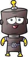 cartoon doodle character robot vector