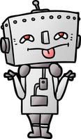 cartoon doodle character robot vector